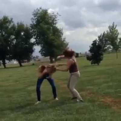 Completely kicking a chick's ass in 6 seconds.