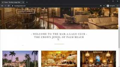 There's a link to 123movies on the Mar-a-Lago Club website. If you zoom in, it's a hyperlink that clearly says 