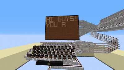 I made a redstone word processor that you can type on.