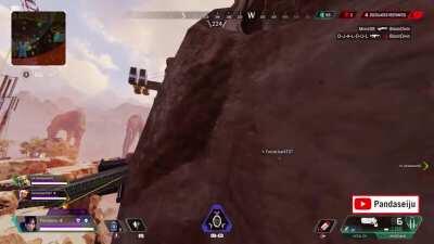 Showing to my random teammate how to climb, step by step