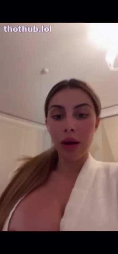 She had to show off her enormous jugs