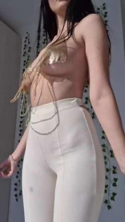 Planning to wear this risky top today, this is me checking all the 