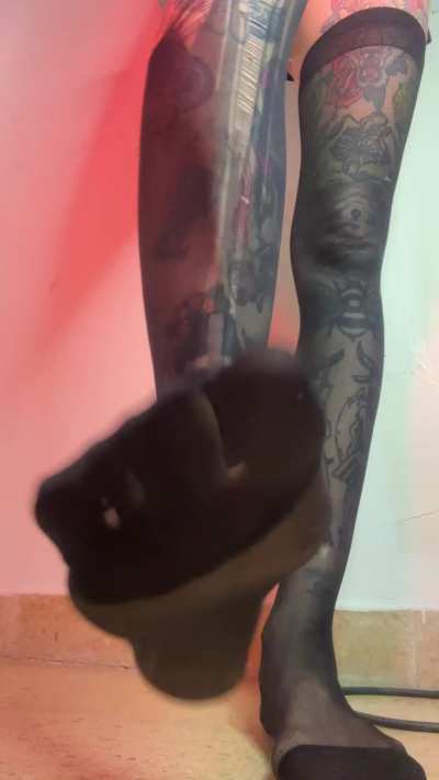 Sweaty in nylons and then you want them even more