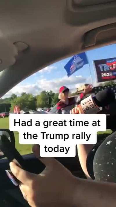 Fun at a Trump rally
