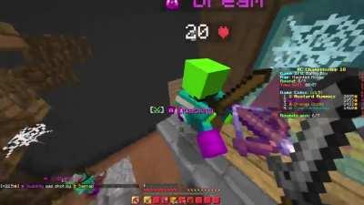 Underrated clip of Sapnap landing a falling 180 crit on Dream while totally rolling Quackity and Sam in BB