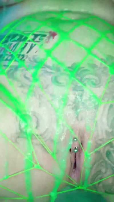 Using my puke to rub my pussy!