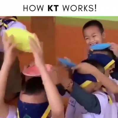 POV : Me and the team sharing flour during KT for making spaghetti..