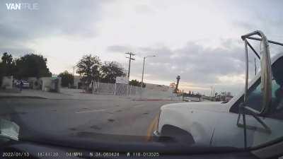 He said he was making a “safe” lane change…