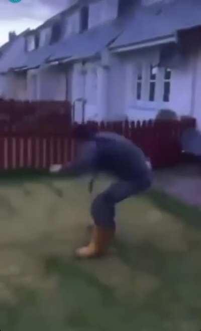 How NOT to get down off the roof