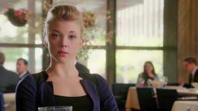 Natalie in 'Elementary' but she's looking at the camera.