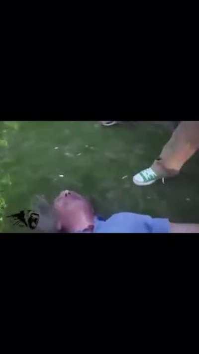 Old man gets knocked the fuck out