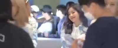 Dahyun when she sees the camera (ft. Jihyo & Momo)