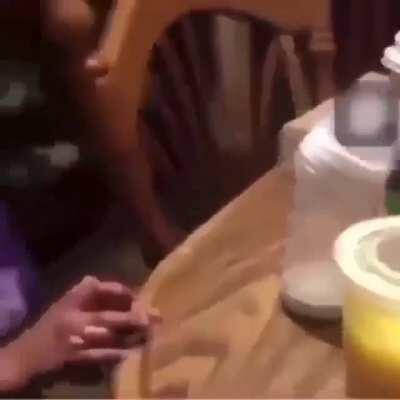 Bruce not sharing his food with the chat