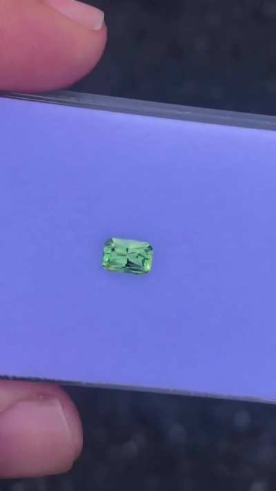 Beautiful luster green garnet tsavorite . 0.725 ct 6.2x4.3 mm Friday deal $200 plus shipping. Great deal  for green garnet.