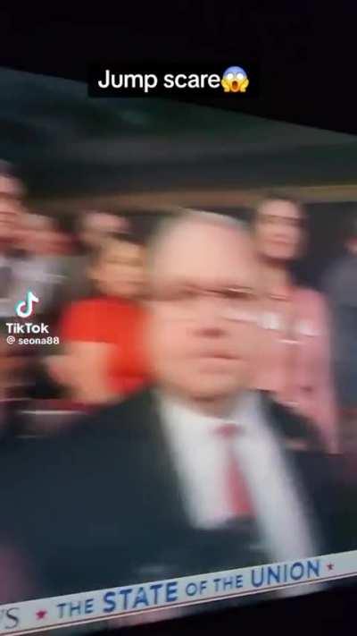 MTG Trump costume jump scare. Yikes