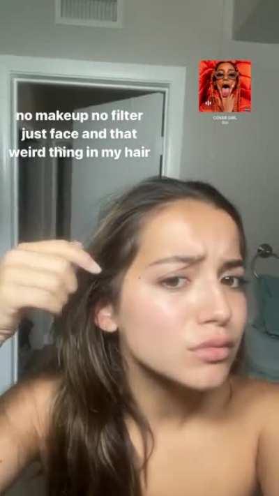 She is more beautiful without makeup.