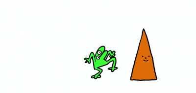 Lizard sneaks up on triangle(very scary)