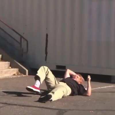 You should wear at least helmet..