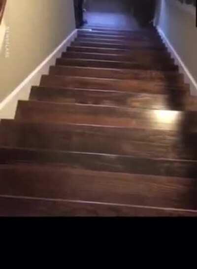 To go normally down the stairs