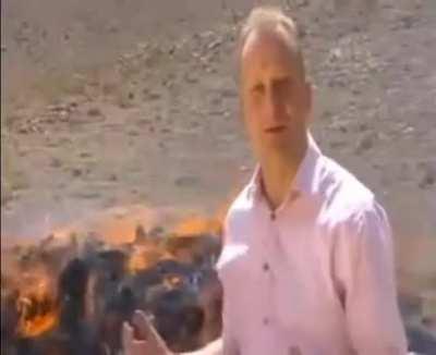 BBC reporter inhales too much