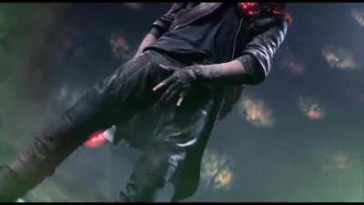 Dante dancing but Jetpack Joyride theme is playing