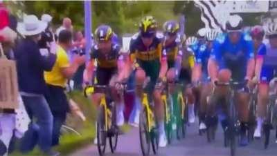 Oblivious Fan Causes Enormous Crash, Ruins Tour de France