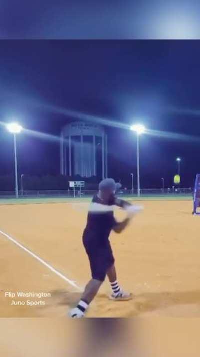 WCGW driving in the background of batting practice?