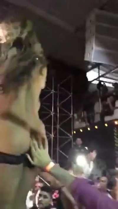 Esperanza Gomez being worshipped