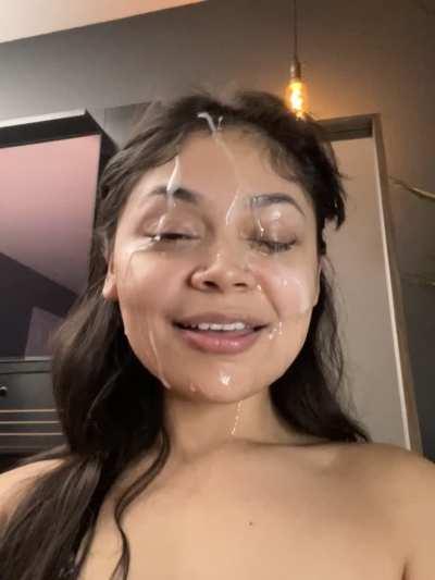 Cum covered and ready for more