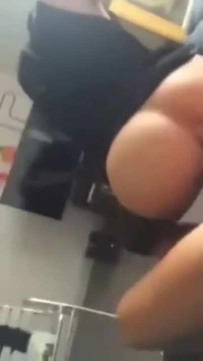 Sexy bubble butt riding a hard cock until it cums inside