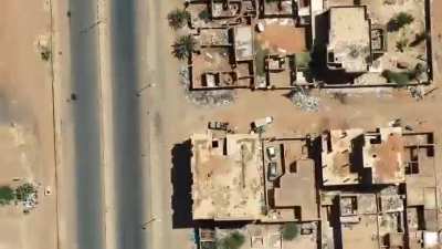 Sudanese Army Drone Targets RSF Militants in a Pickup Truck