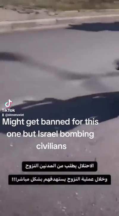 Israel bombing Fleeing civilians 