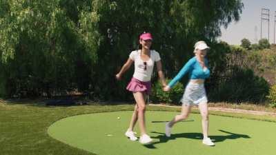 Kenzie masters a different kind of swing in the clubhouse