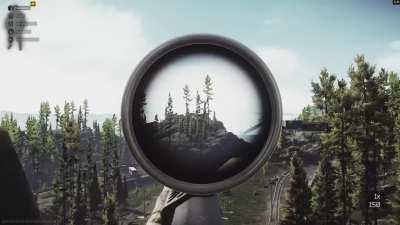 425.5 meter headshot on lighthouse