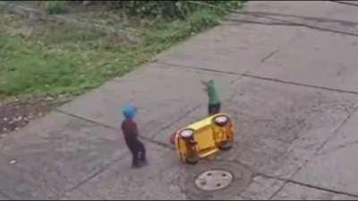 Didn't even try to stop or avoid him.