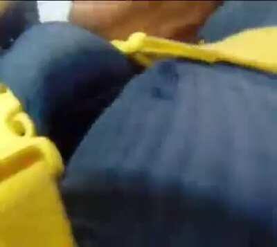 Taking a dip while parasailing