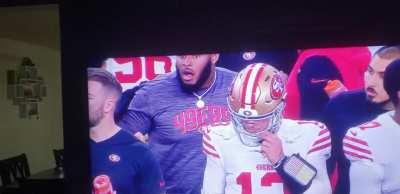 49er player celebrating to soon.