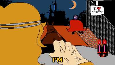 Simon Belmont running over Dracula