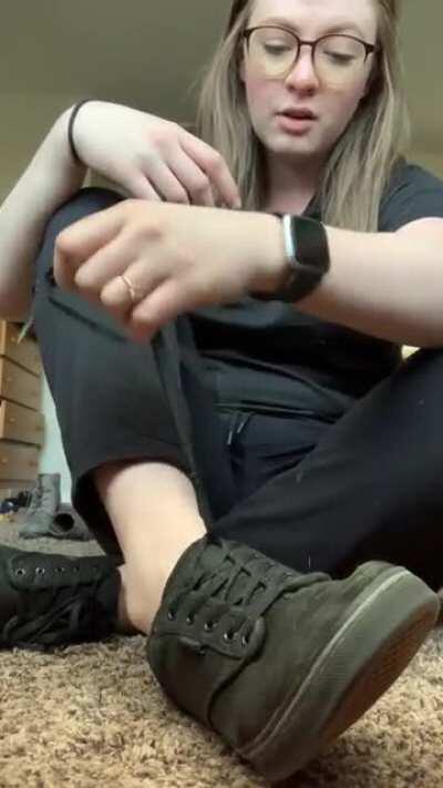 My barista feet, fresh out of my work shoes and ready for your face 💦