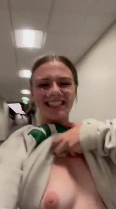 Campus cumwalk flash (;