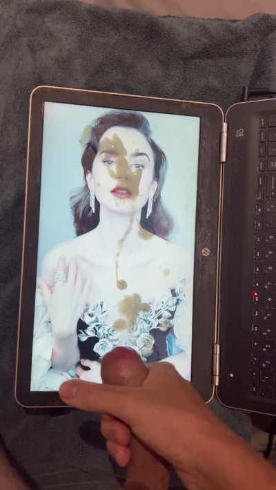 Lily Collins Cum Tribute 3
