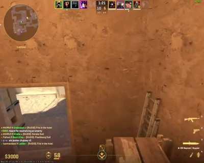 Got this sick molotov glitch where the flame effect goes to my knife. Yes, this happened on normal competitive matchmaking.