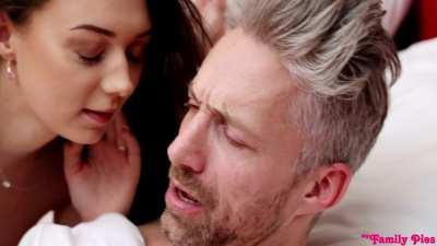 Daughter Decides To Curl Up Next To Daddy, naked. Gets Creampie