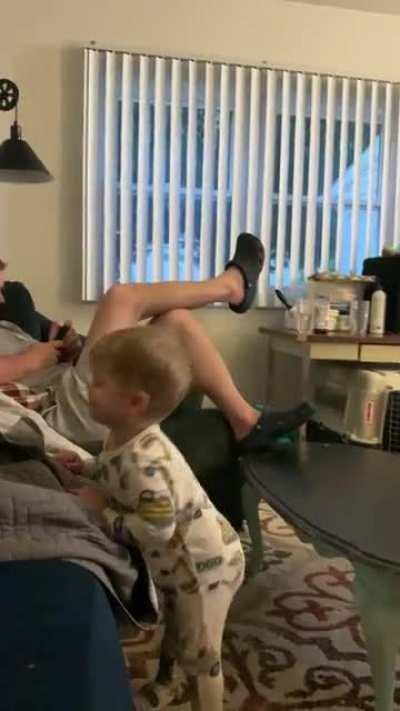 He didn’t land right so he plays dead