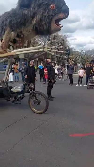 This float representing the koalas that died as a result of the Black Summer bushfires and corruption in politics. Such an effective (and epic) activist message.