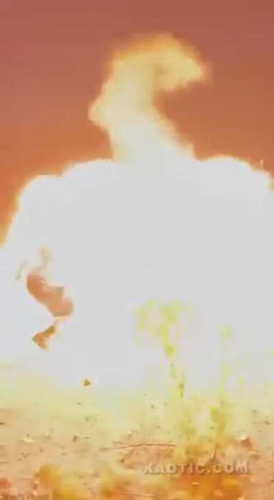 Starting a bonfire with too much accelerant. 