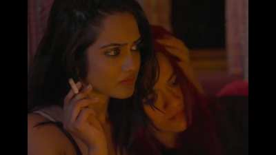 Amika Shail and Aradhana Sharma lesbian sex scene