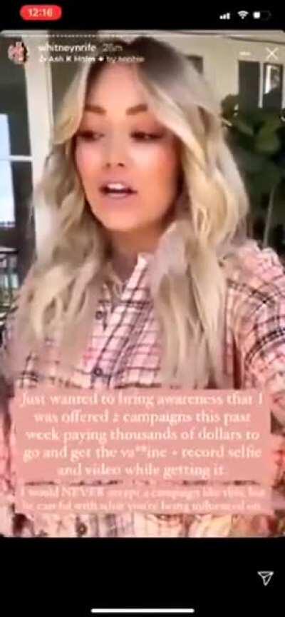 ⛔⛔Instagram celebrity admits to being paid to promote VACCINES⛔⛔