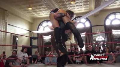 Penelope Ford fireman carried by Lufisto