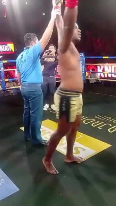 Just won at Raja KO. 2nd round Knockout.